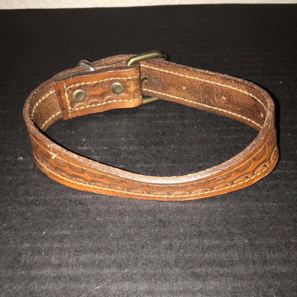 Leather dog collar
